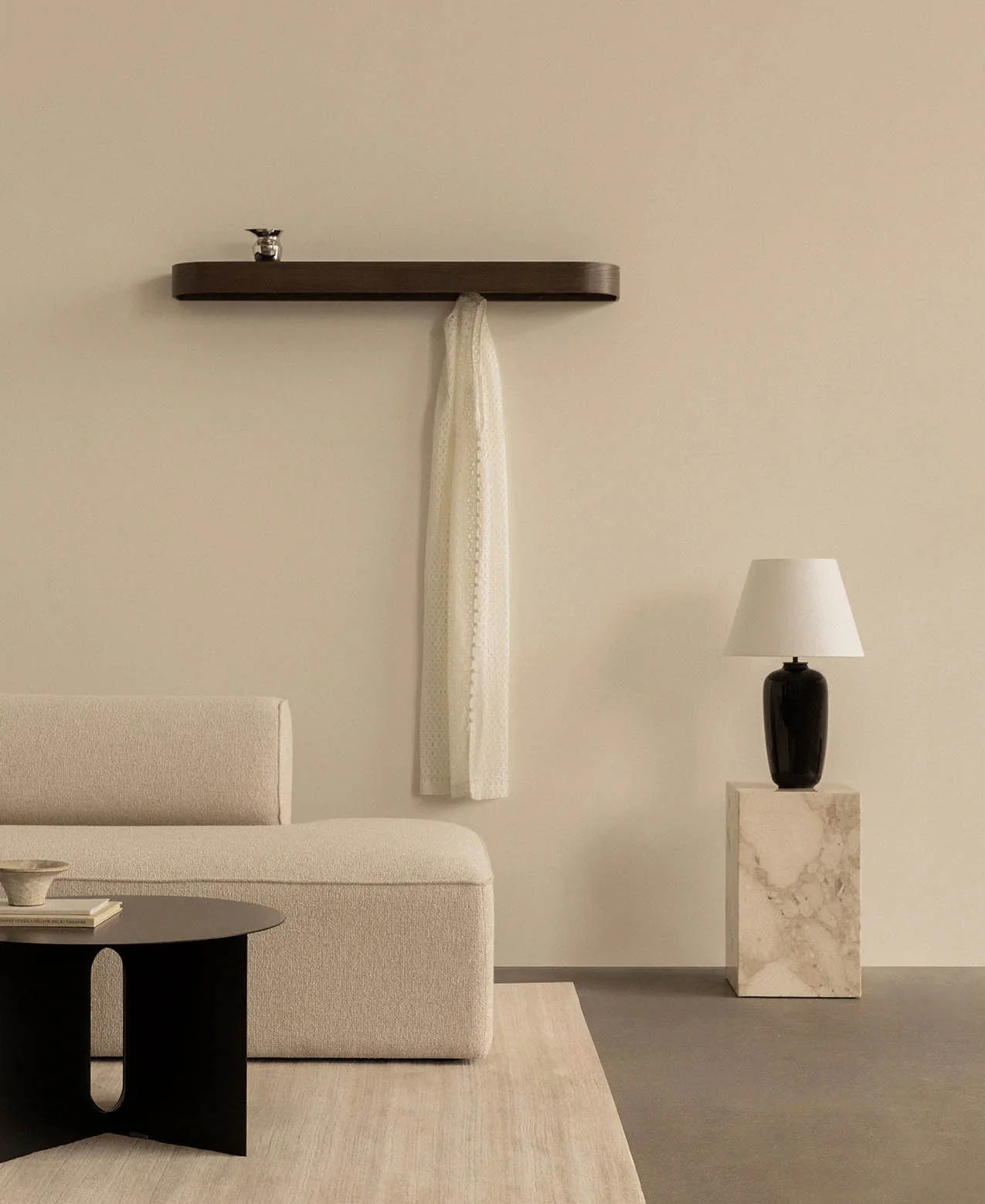 Audo Copenhagen Epoch Shelf with Rack - Dark Stained Oak/Black - Image 2