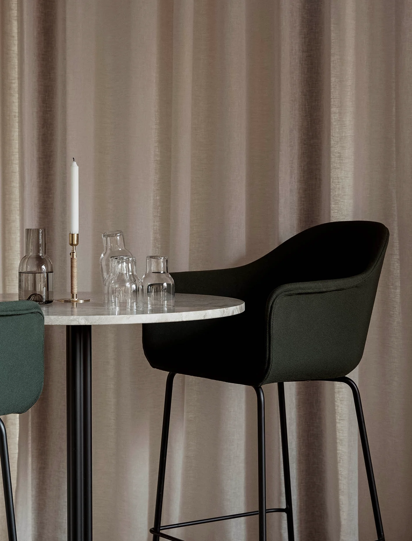 Audo Copenhagen Harbour Column Bar Table 80cm - Image 2