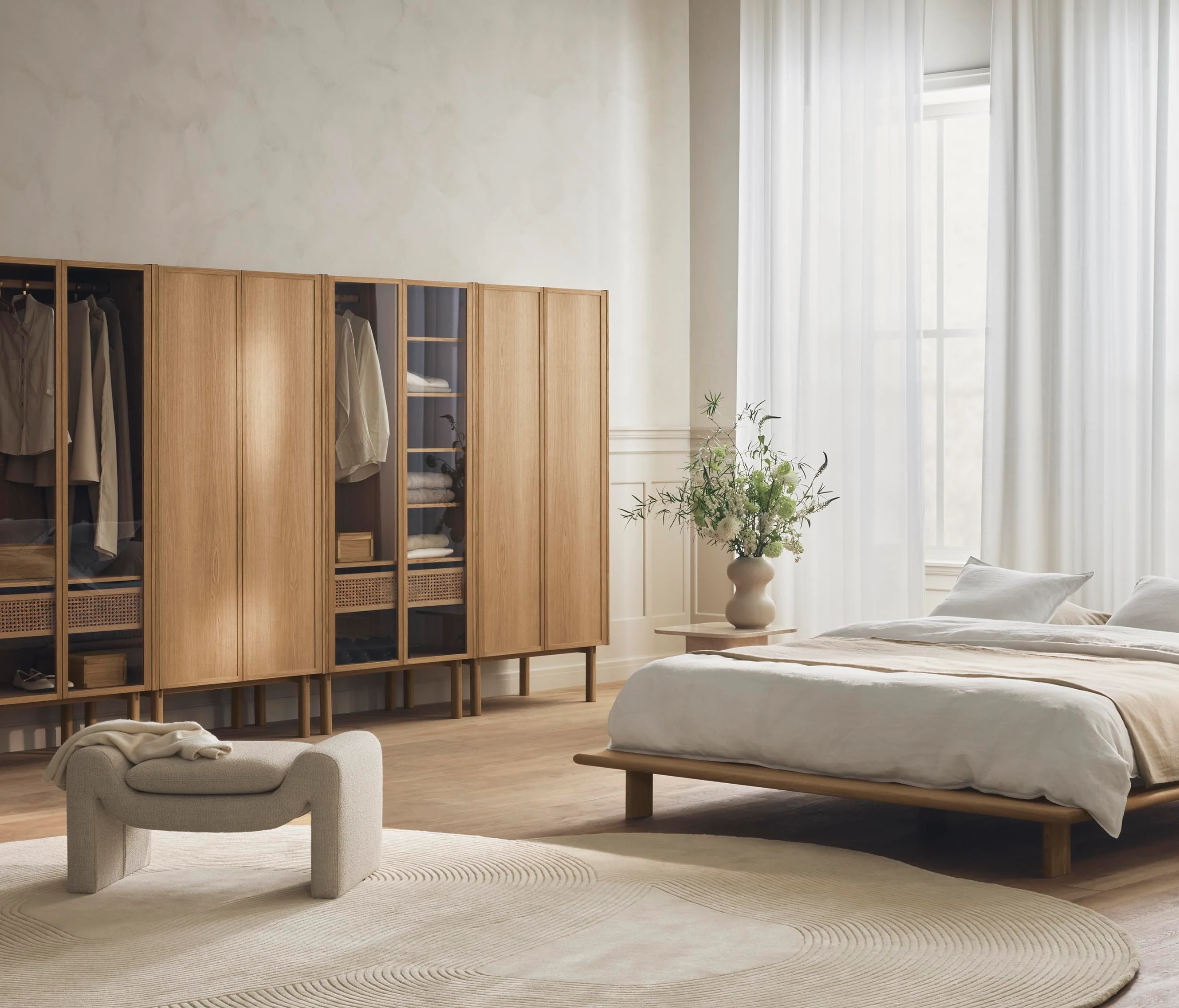 Bolia Cana Wardrobe with Glass Doors - Image 3
