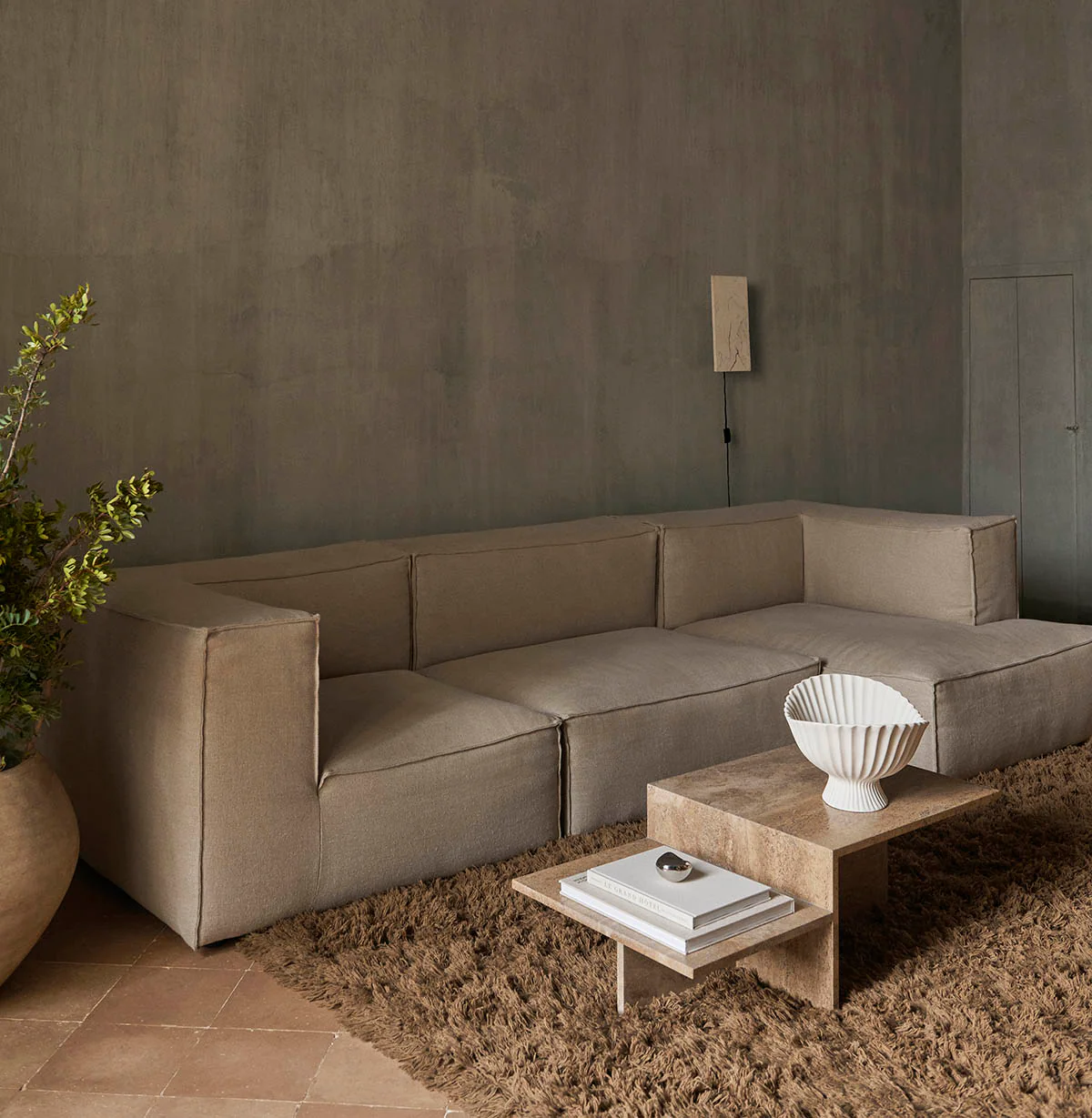 Ferm Living Distinct Coffee Table - Travertine - Image 13