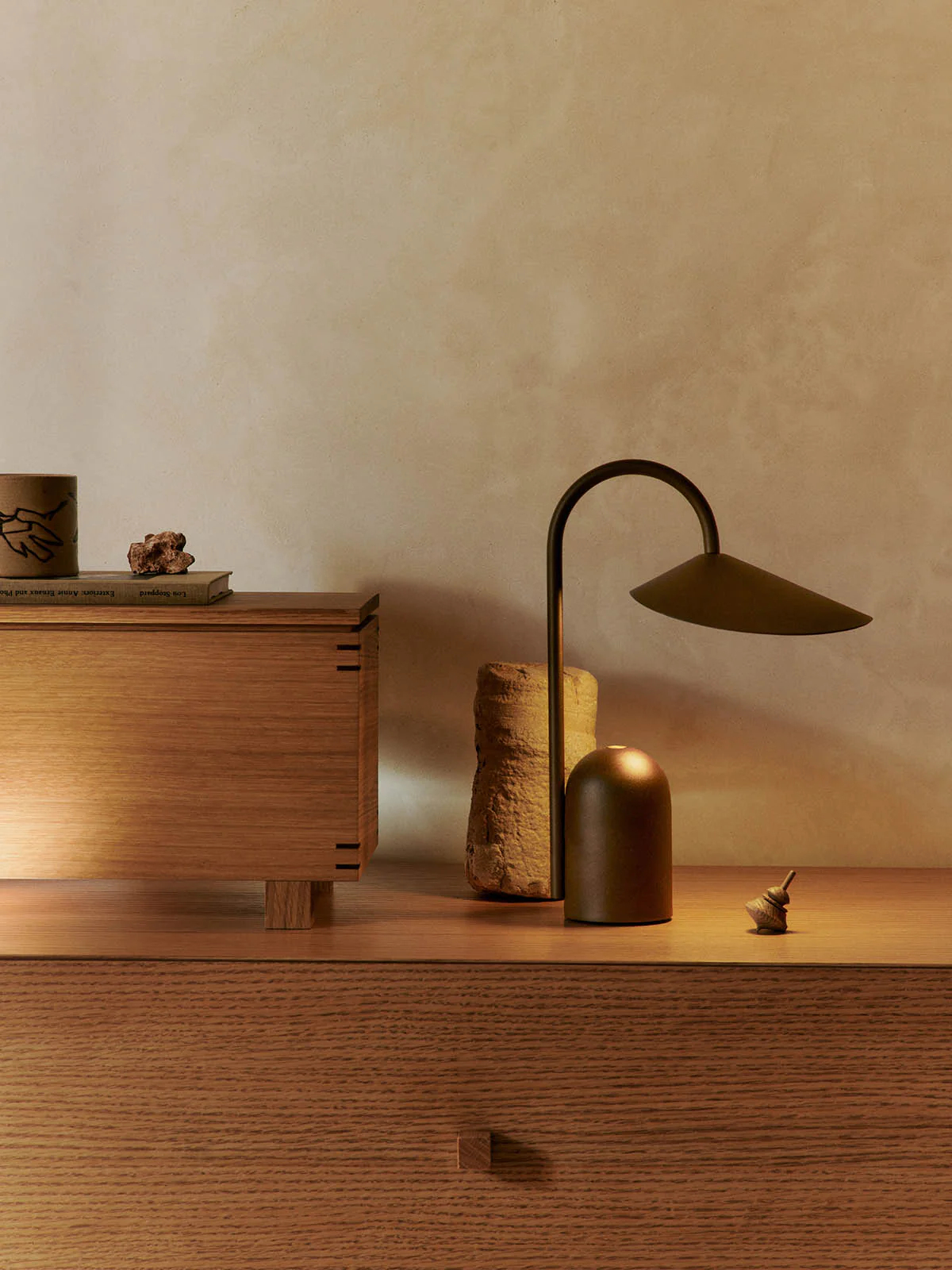 Ferm Living Arum Portable Lamp - Dark Chocolate - Image 2