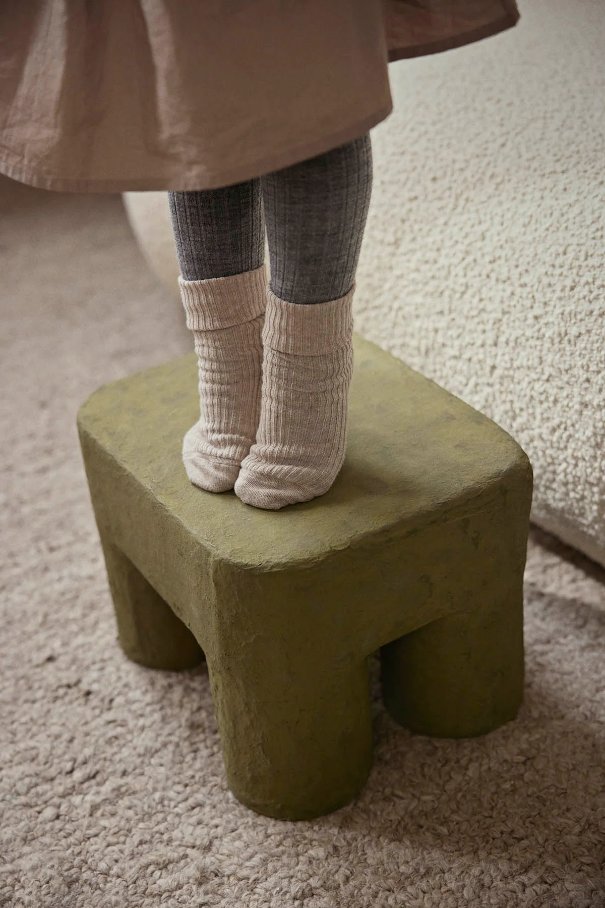 Ferm Living Podo Stool - Khaki - Image 2