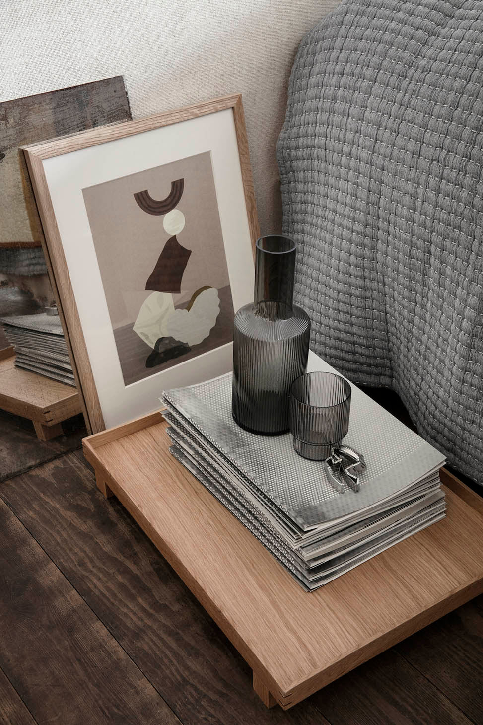 Ferm Living Ripple Carafe - Smoked Grey - Image 2