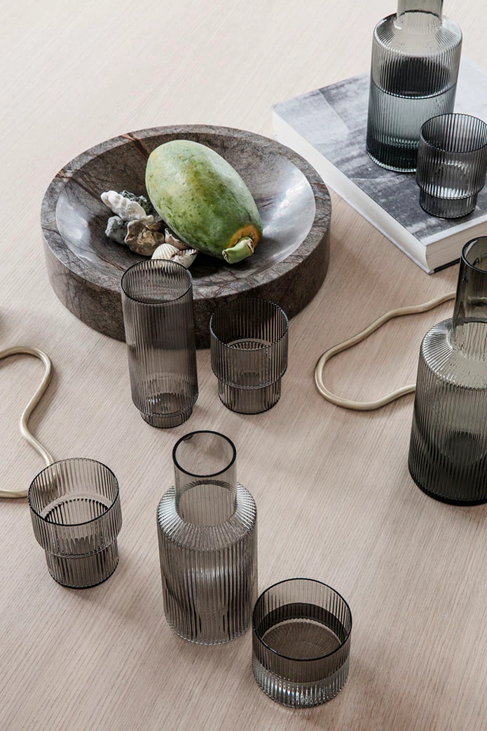 Ferm Living Ripple Carafe - Smoked Grey - Image 3
