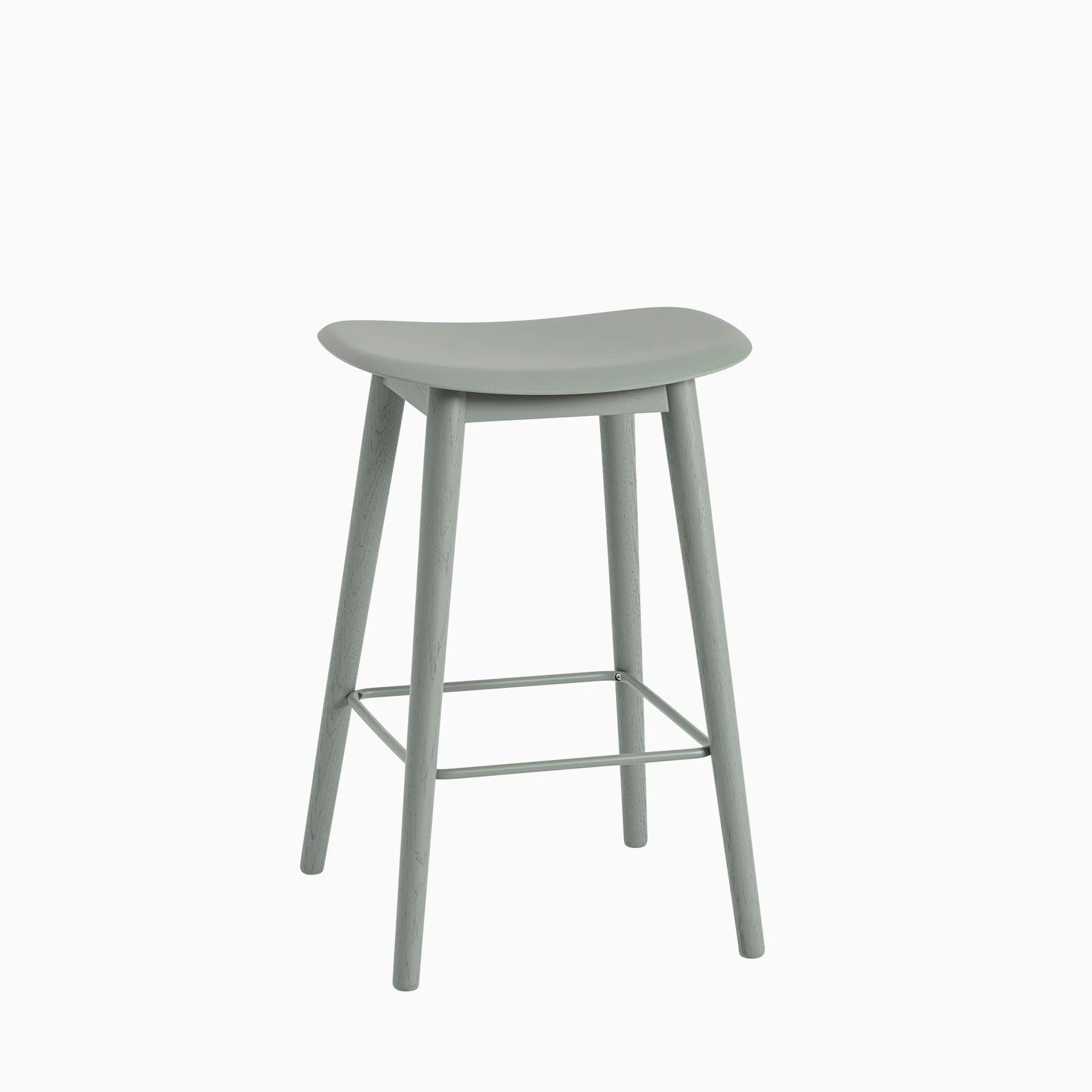 Muuto Fiber Bar Stool - Wood Base - Image 4