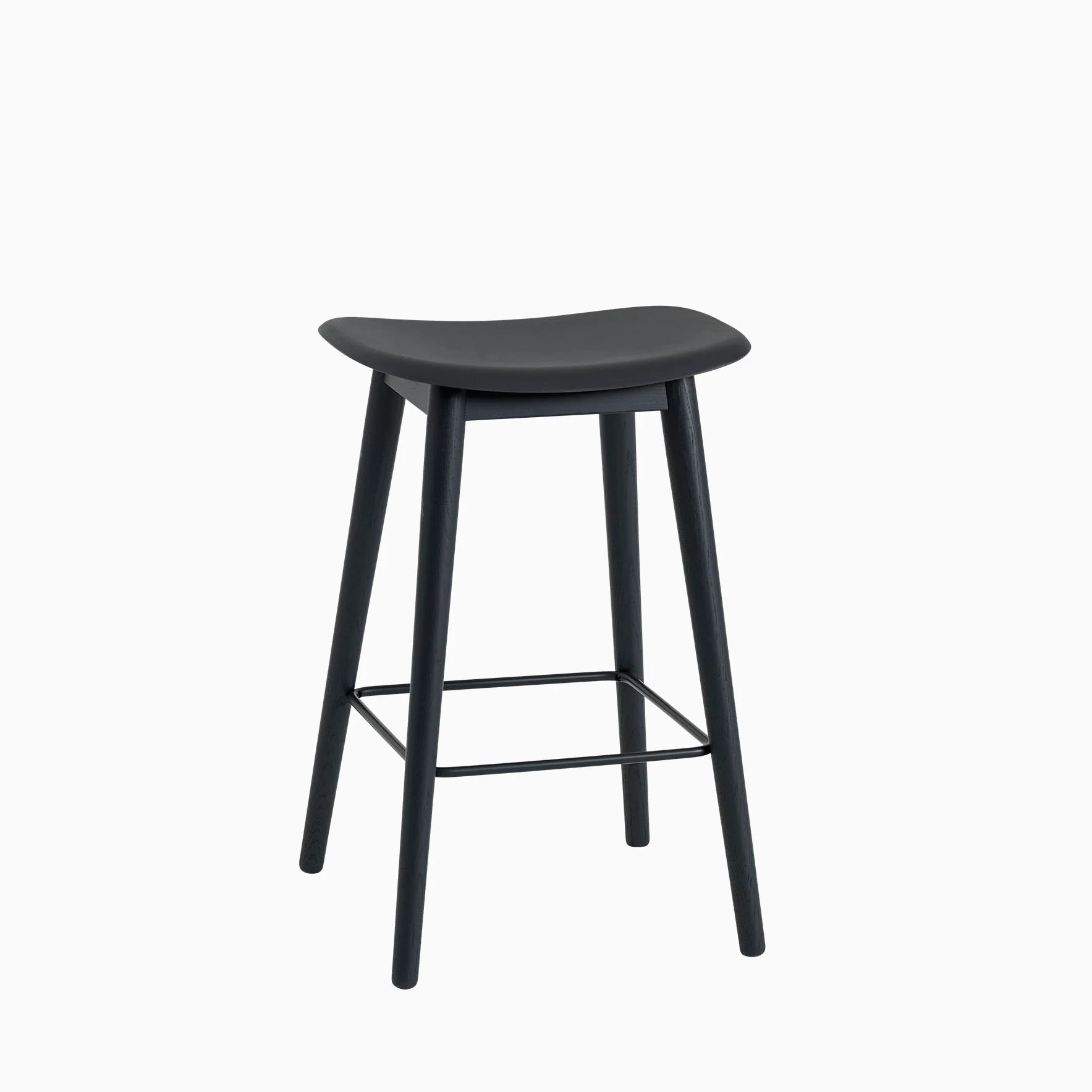 Muuto Fiber Bar Stool - Wood Base - Image 7