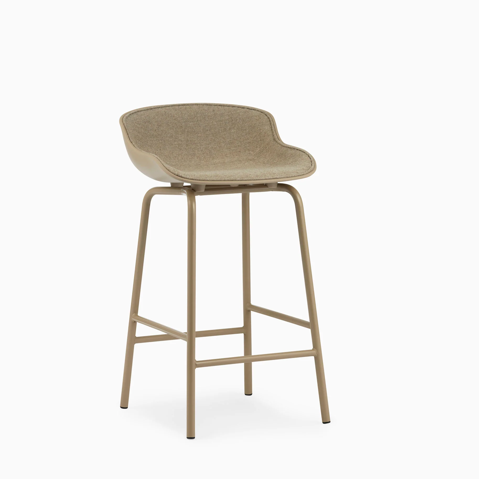 Normann Copenhagen Hyg Barstool Steel with Front Upholstery - Image 2