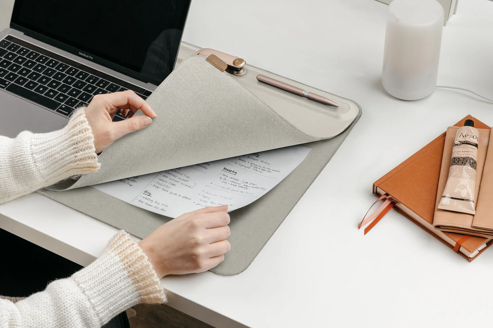 Orbitkey Desk Mat Large - Stone - Image 5
