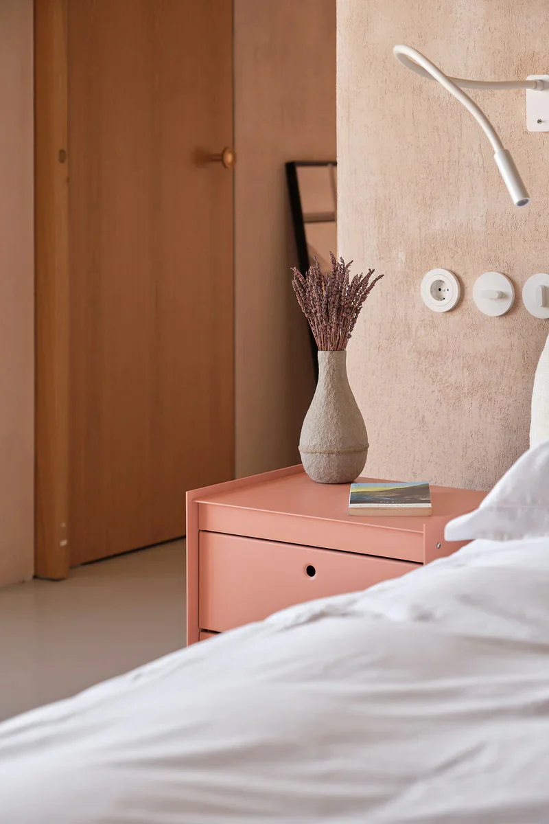 Util Plie Bedside Table with 2 Drawers - Image 4